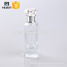 Bouteille de parfum élégante en verre rectangulaire populaire de 100ml